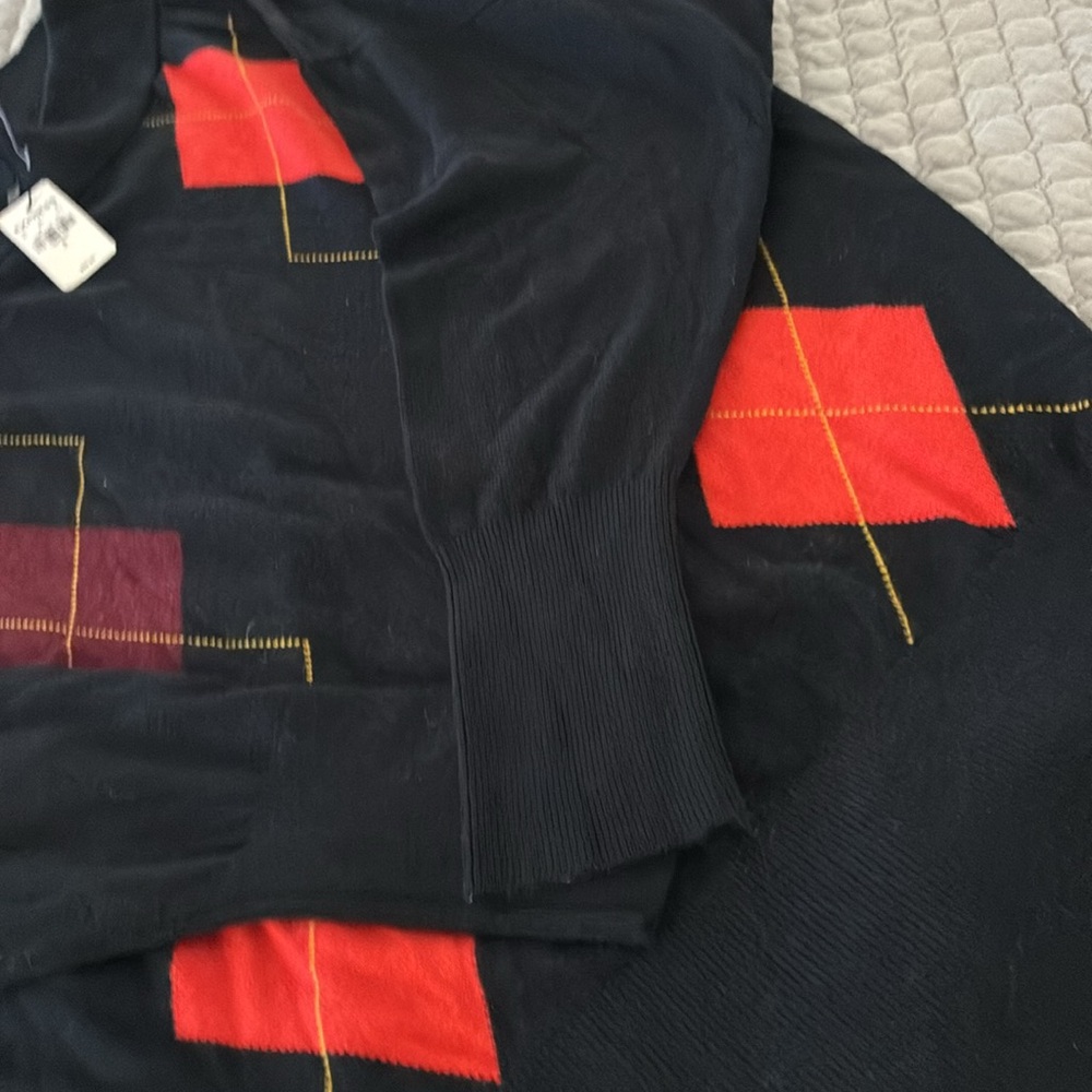 Express Black Sweater with Red Detail - Picture 4 of 5